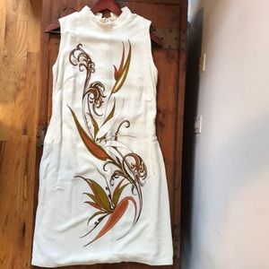 Vintage 1960s Alfred Shaheen hand printed dress
